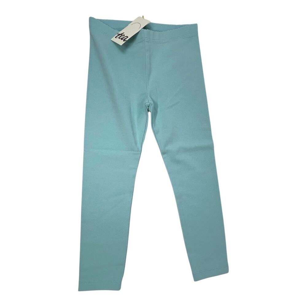 Tea Collection NWT Canal Blue Solid Leggings. Size 5.